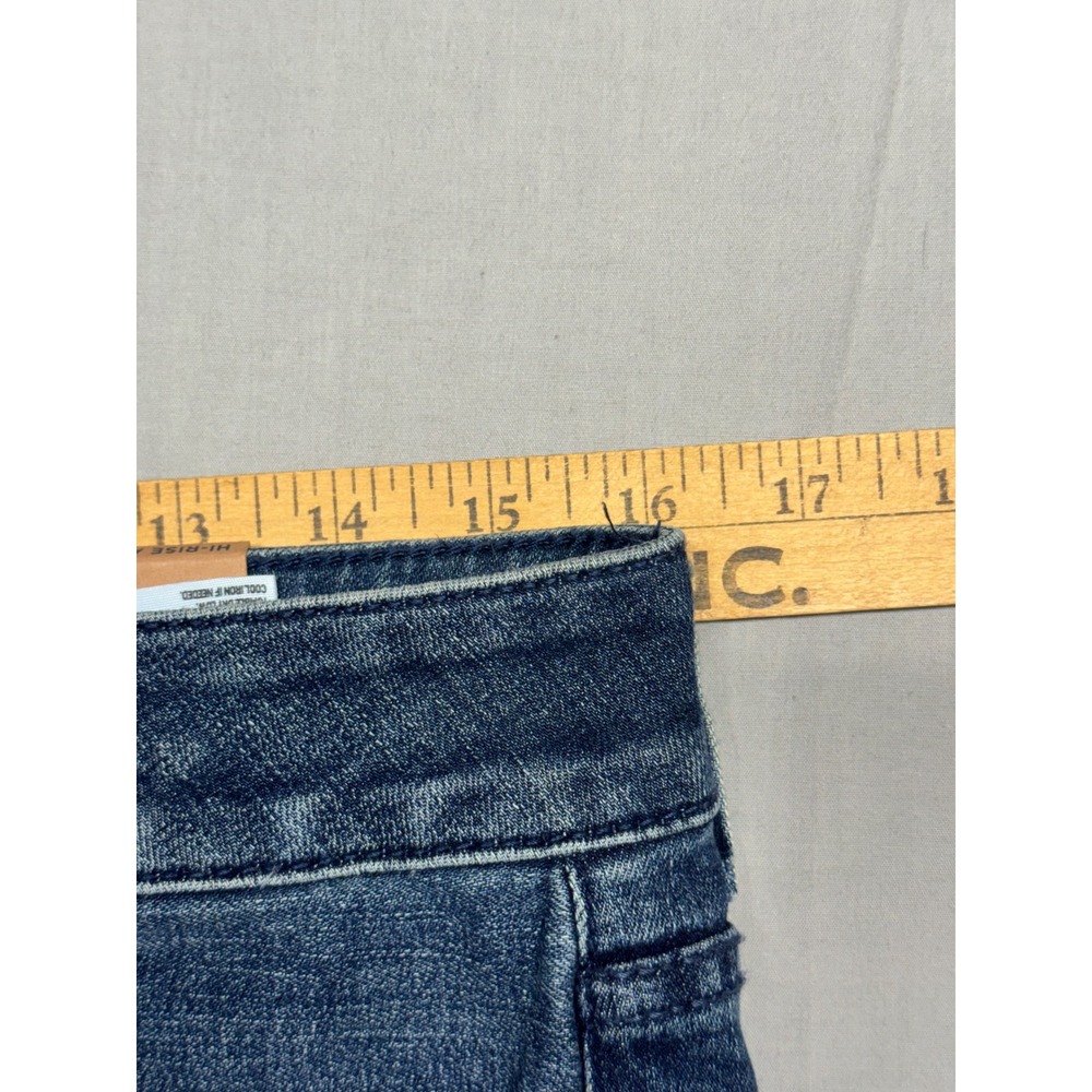 American Eagle Hi-Rise Artist Super Stretch Flare Jeans Blue 12 Long 8492-738 - Picture 7 of 9